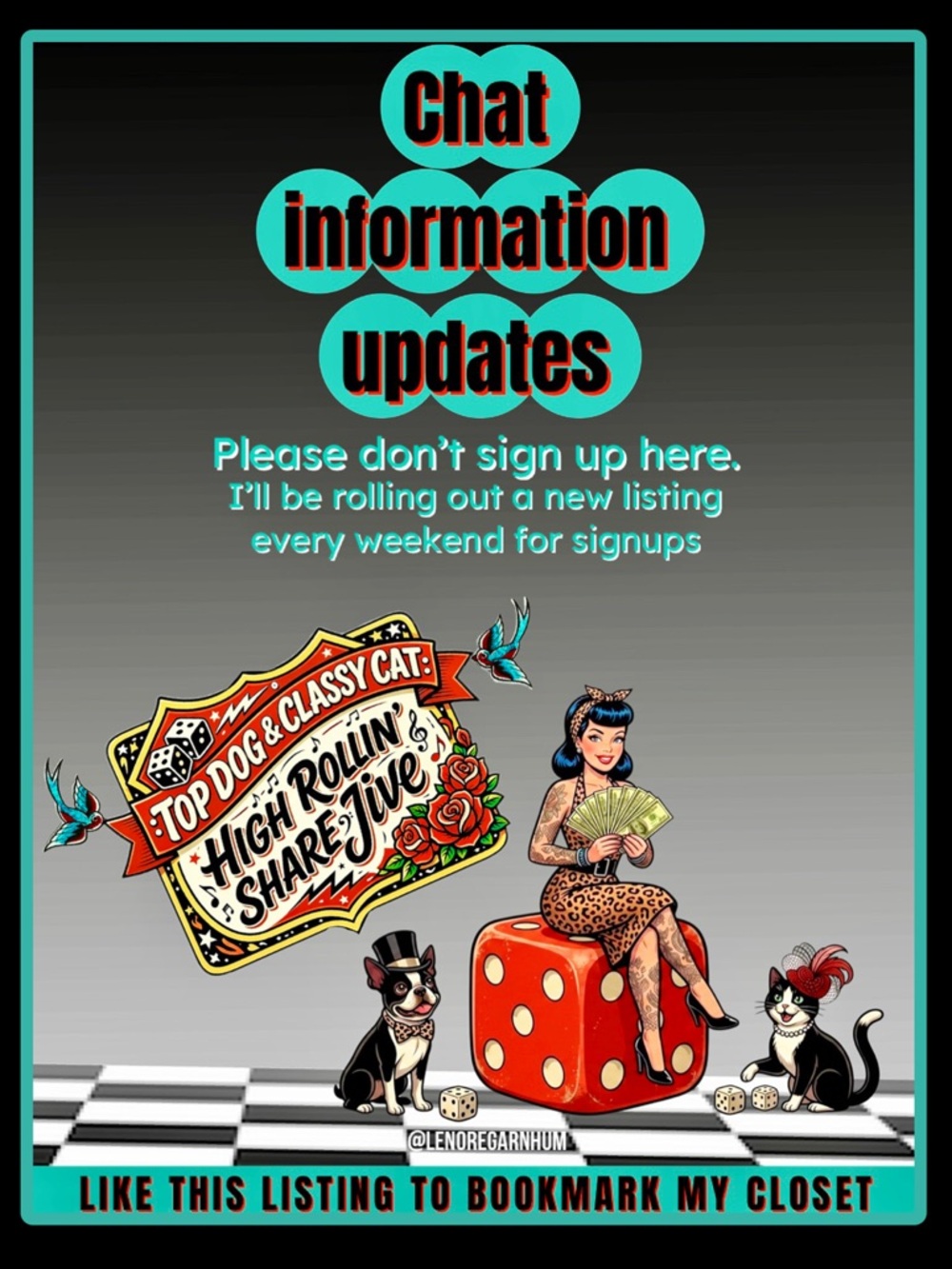 🎲This weekend’s (5/2-5/3) HIGH ROLLER SHARE GROUP  is posted! Sort:just in 🎲